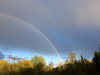 Regenbogen über Senftenhütte